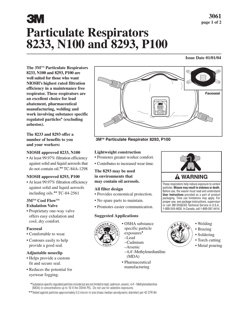 3m n100 respirator