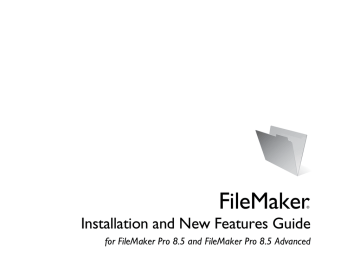 Filemaker Pro 8.5 Advanced Guide | Manualzz