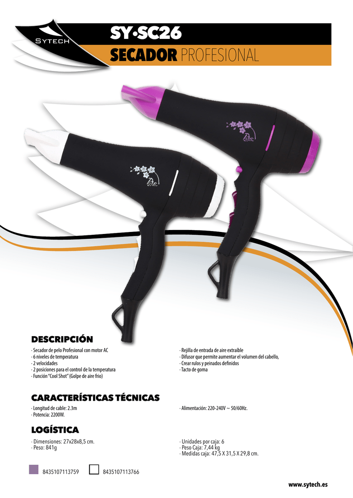 SY·SC26 SECADOR DESCRIPCIÓN | Manualzz