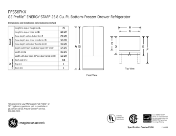 Ge Pfss6pkxss User Manual Manualzz