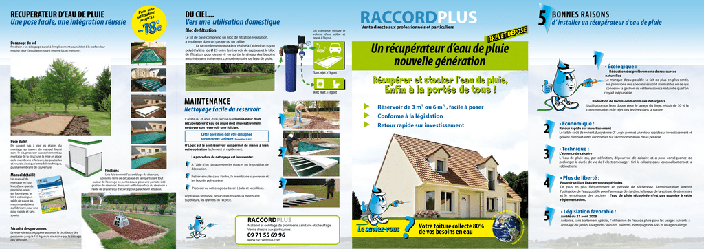 Recuperateur Eau Pluie Raccordplus Manualzzcom