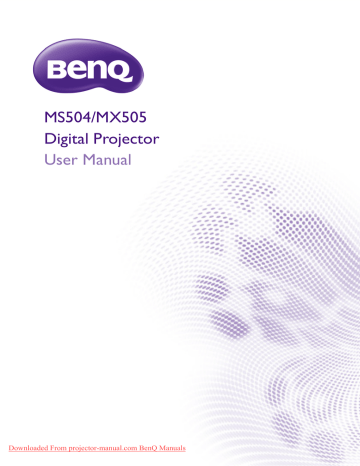 BenQ MX505 User manual | Manualzz