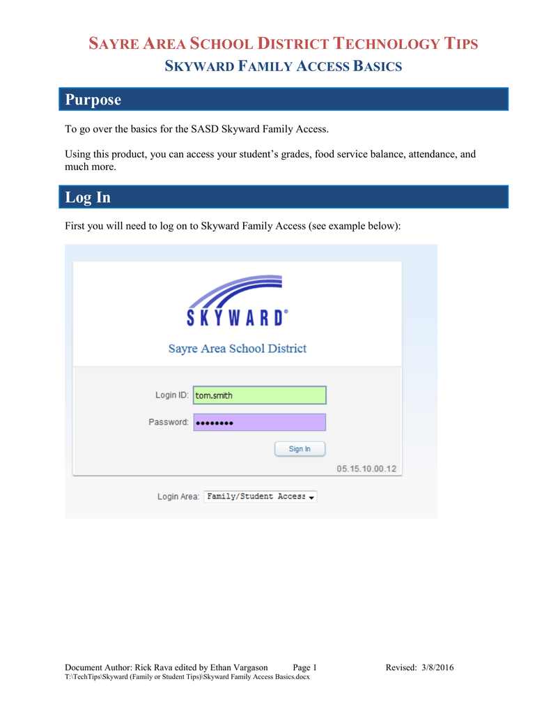 Skyward Family Access Basics | Manualzz