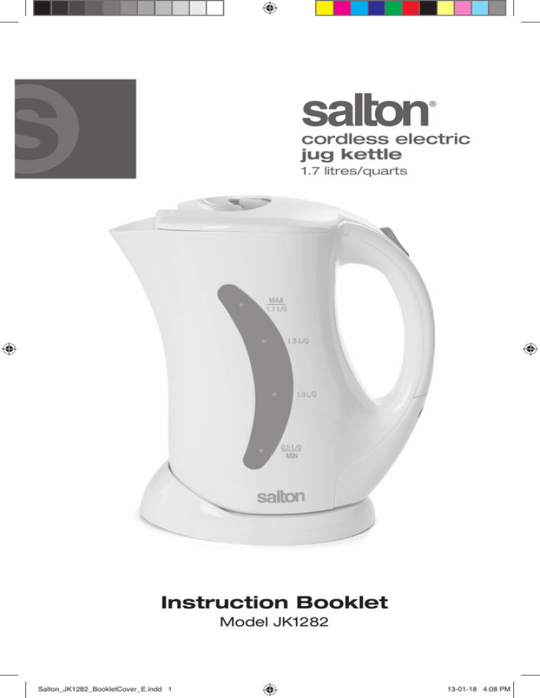 Click Here For the Salton Cordless Electric Jug Kettle Instructions