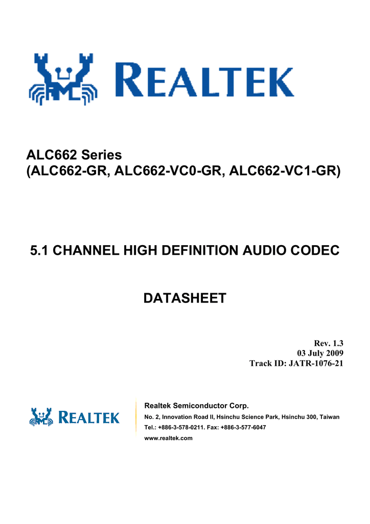 alc662 audio driver for windows 7 32bit free download