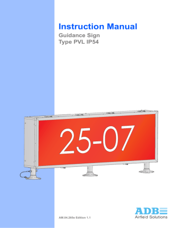 ADB PVL IP54 Guidance Sign Instruction Manual | Manualzz