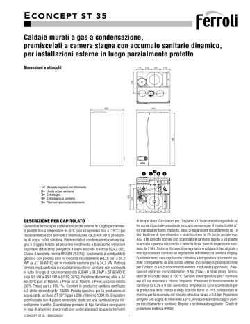 ECONCEPT ST 35 | Specificazione | FERROLI Caldaia Condensazione ...