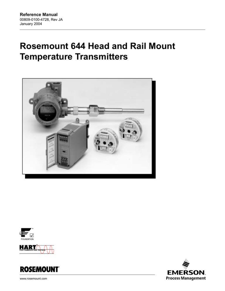 Rosemount 644 Temperature Transmitter Manual Manualzz