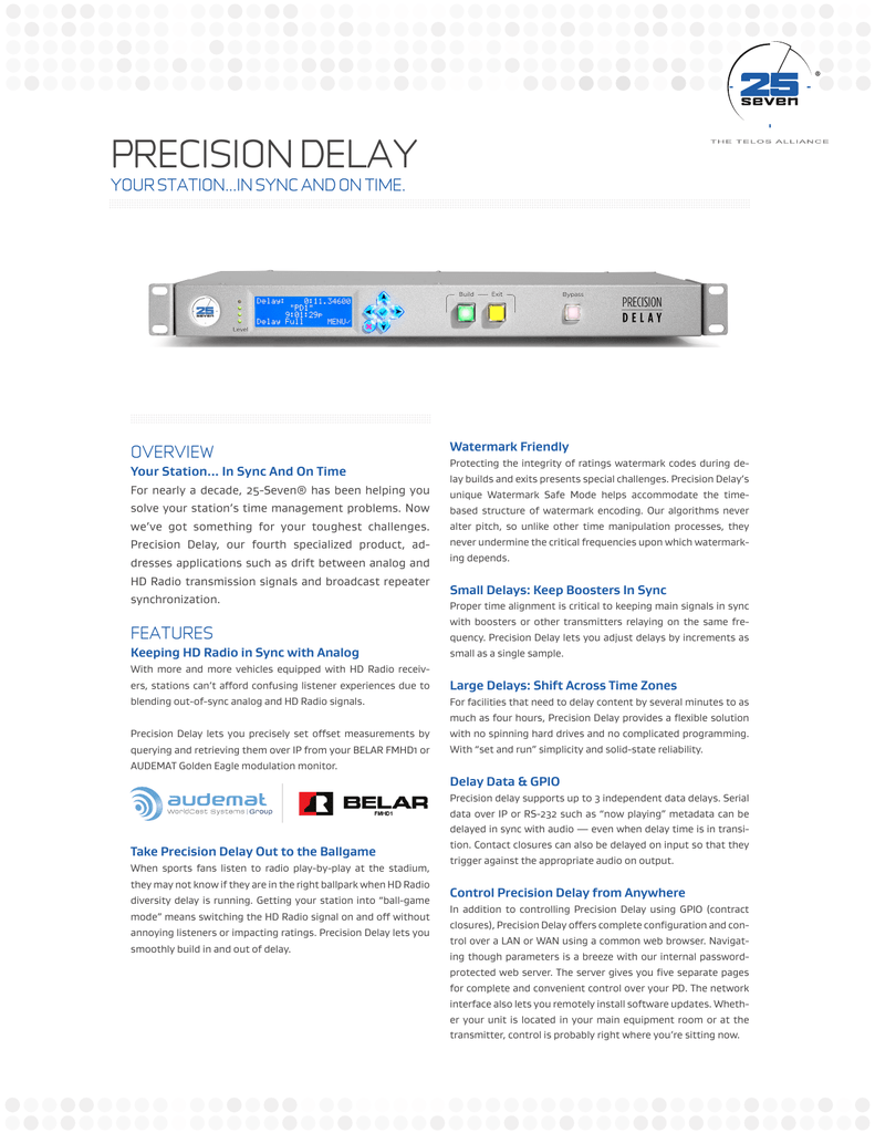 Precision Delay Brochure Manualzzcom