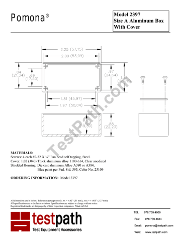 New in package POMONA 2397 Shielded Box 