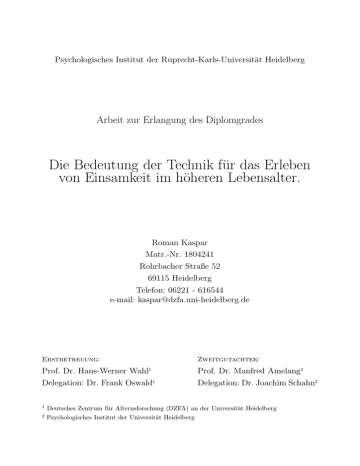 RKaspar Diplomarbeit | Manualzz