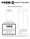 PEEK-O Revolving Door Viewer 595 Installation Instructions