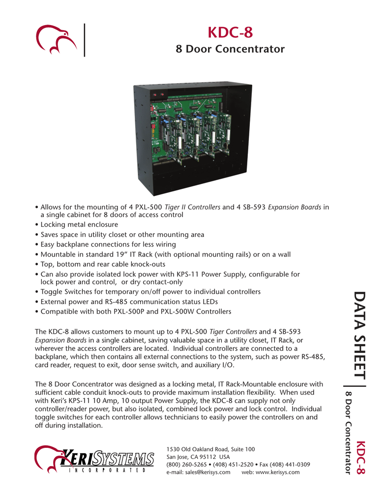 Keri Systems SATELLITE BOARD KF-SB593