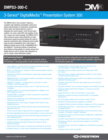 Crestron MPS-300 Home/Commercial Professional Media System 