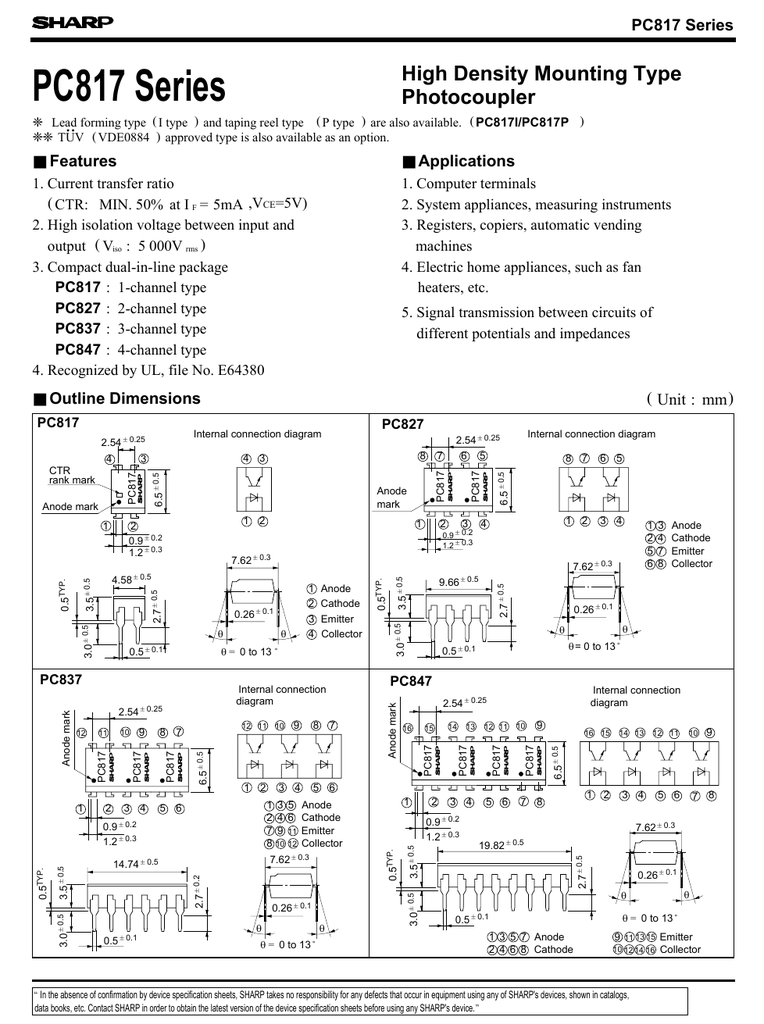 Даташит pc817
