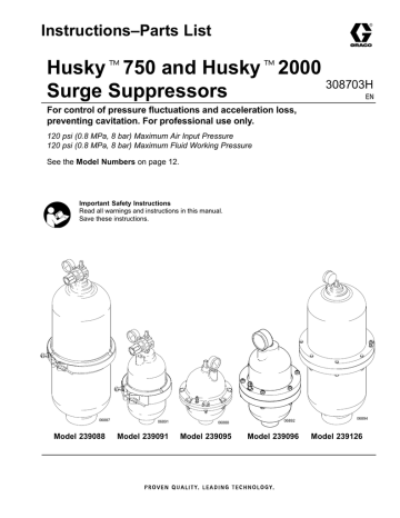 Graco Husky 239122 Instructions-Parts List Manual | Manualzz
