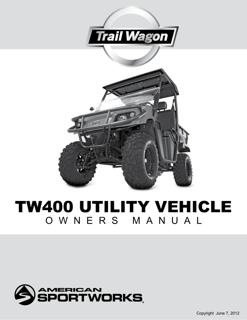 American Sportworks Trail Wagon Tw400 Owner S Manual Manualzz