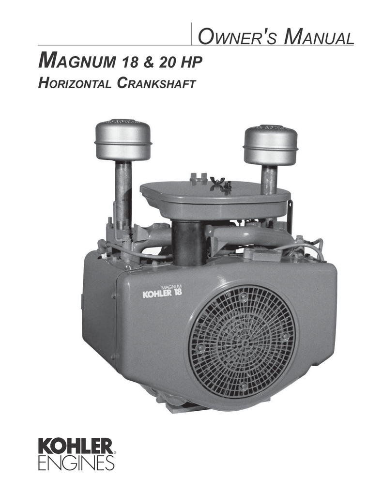 Kohler Magnum 18 Hp Owner S Manual Manualzz