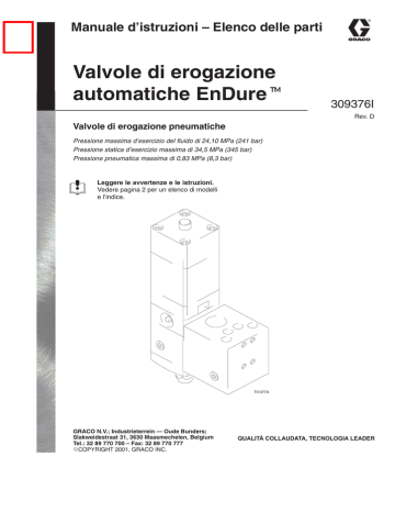 Graco 309376d , Valvole di erogazione automatiche EnDure Owner's Manual | Manualzz