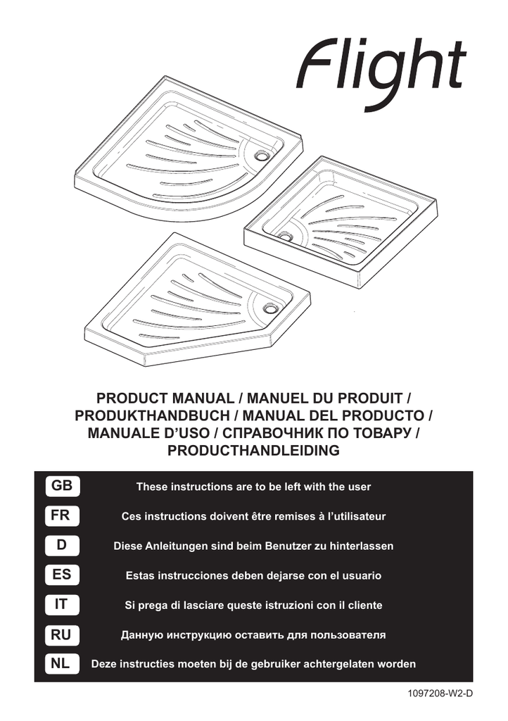 Kohler Piatto Doccia Flight.Mi1 1697 019 Wh Shower Tray Installation Guide Manualzz