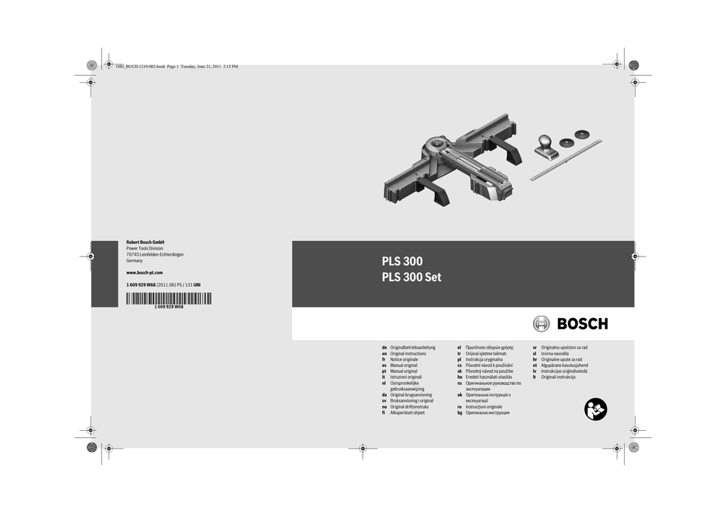 Bosch Pls300set Manual Manualzz