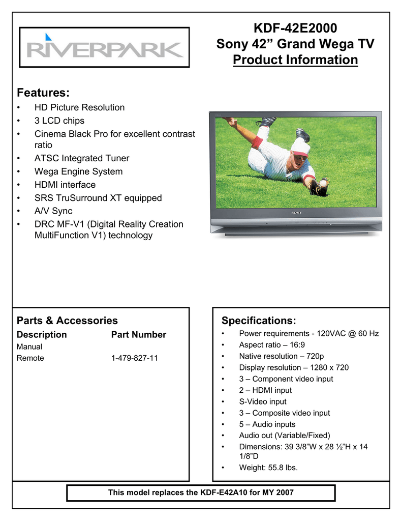 Kdf42e2000 Pid Manualzz