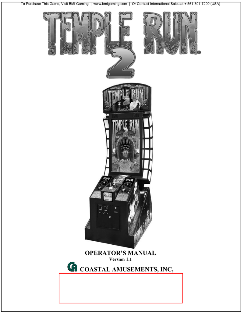 Temple Run 2 Arcade (Standard) - PrimeTime Amusements