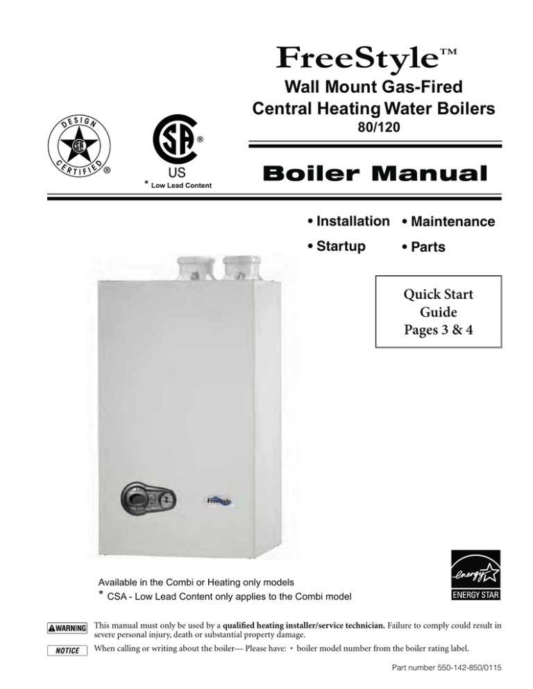 Freestyle Boiler Manual Manualzz