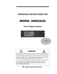 Teledyne 3000ZA2G Zirconium oxide analyzer Instruction manual