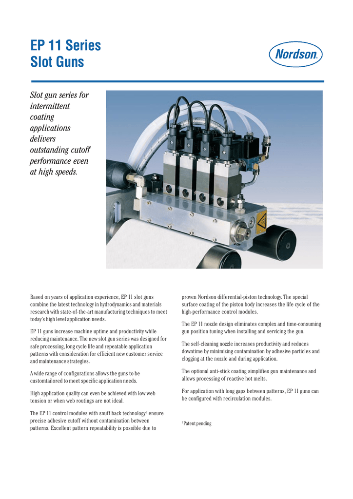 Ep 11 Slot Applicator Product Literature Manualzz