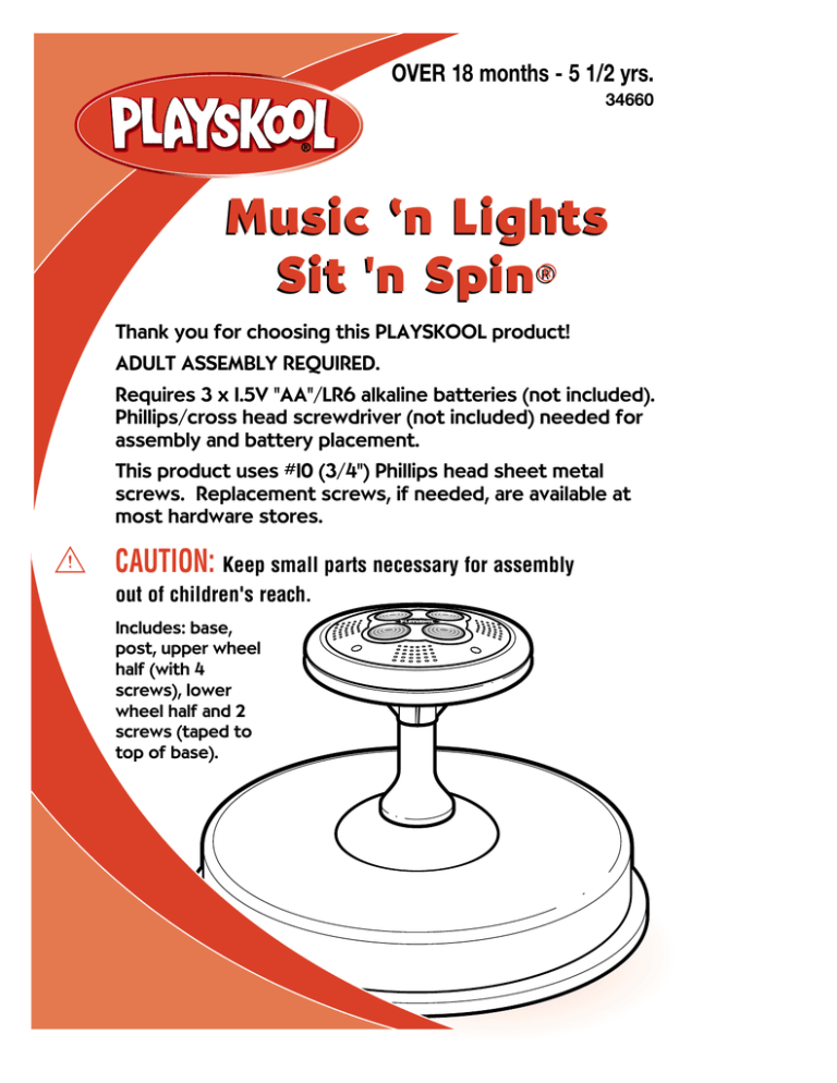 Hasbro Sit N Spin Music N Lights Instructions Manualzz