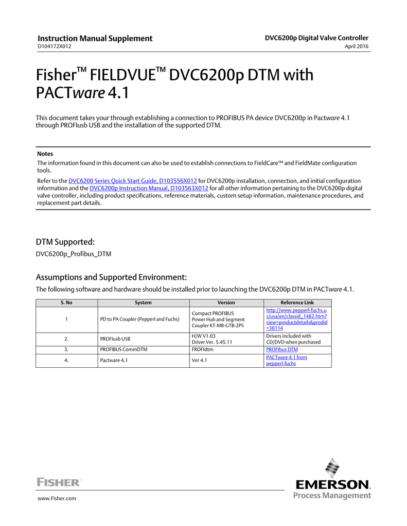 fieldvue dtm