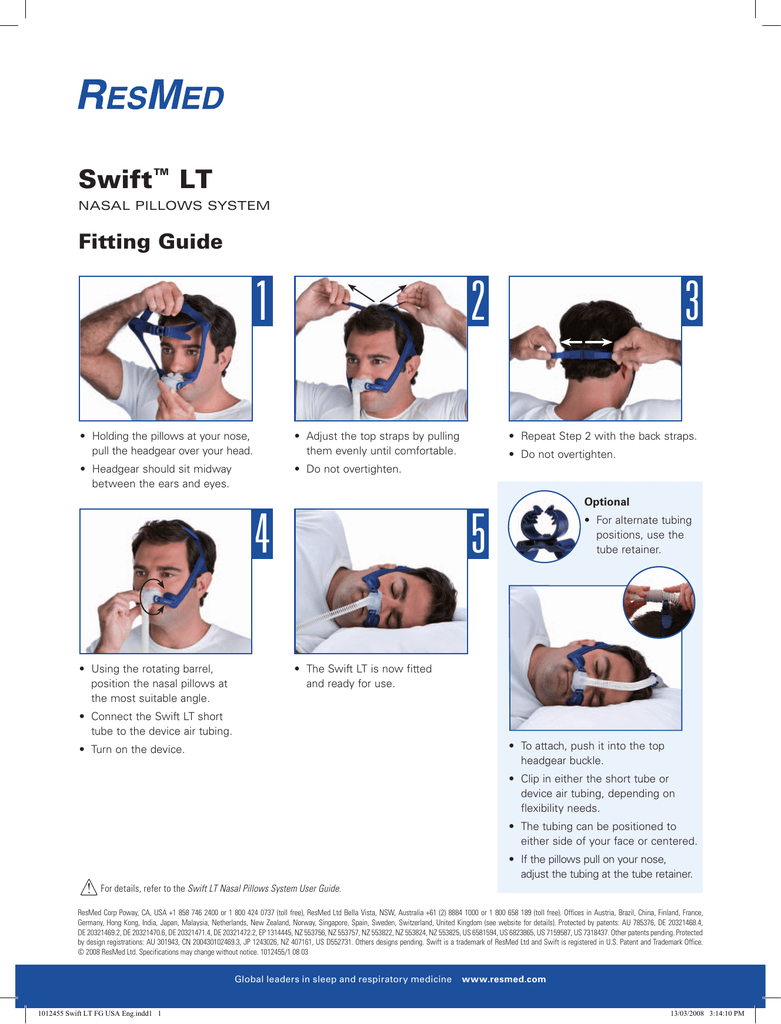 Resmed Swift Lt Fitting Guide Manualzz Com