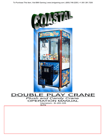 big choice claw machine manual