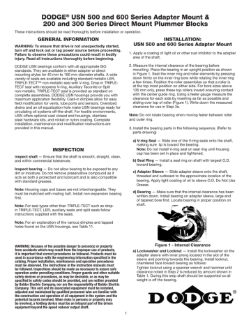 Dodge Usn 0 300 500 And 600 Series Plummer Blocks Manualzz