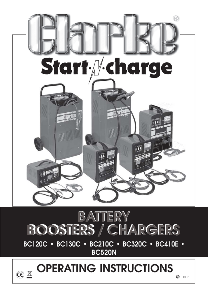 BATTERY BOOSTERS / CHARGERS OPERATING INSTRUCTIONS Manualzz