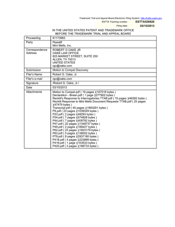 Estta526920 03 15 2013 In The United States Patent And Trademark Office Manualzz