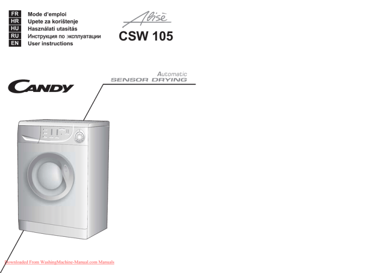 Candy Csw 105 Manualzz