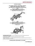 Tractor 4 X 4 DED Small Emplacement Excavator (SEE) Technical Manual