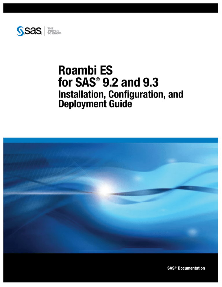 Roambi Es For Sas 9 2 And 9 3 Installation Configuration And Manualzz