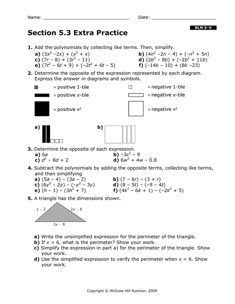 Extra Practice Sheet 2 3 Manualzz