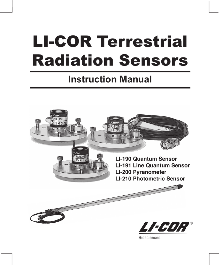 Li-cor Solar System User Manual