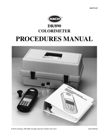 HACH DR/890 Procedures Manual | Manualzz