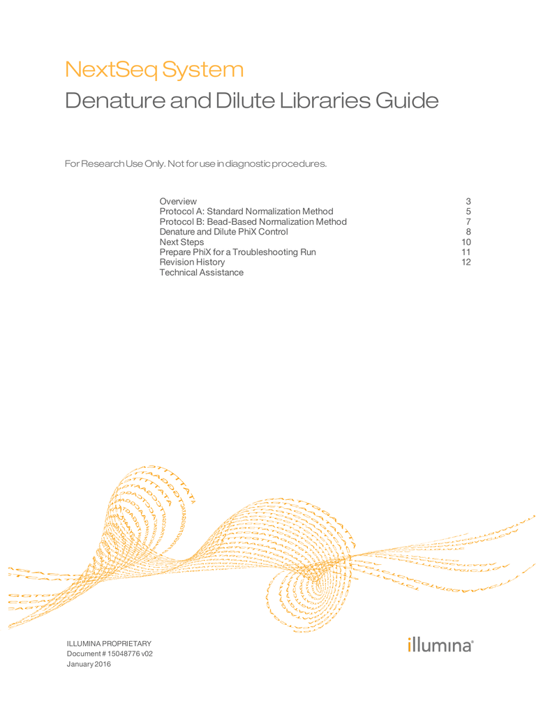 Nextseq System Denature And Dilute Libraries Guide V02 Manualzz