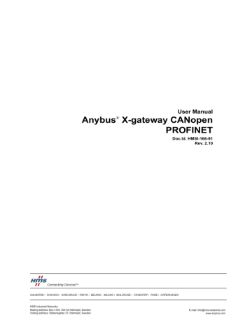 Anybus AB7307 X-gateway – CANopen Master – PROFINET-IO Device User Manual | Manualzz
