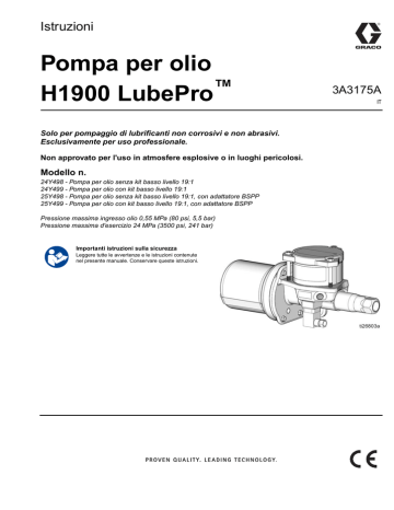 Graco 3A3175A Lube Pro 1900 Pump Instructions | Manualzz