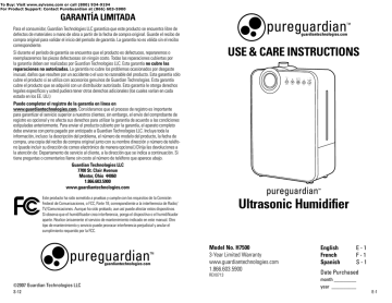 PureGuardian H7500 Owner s Manual | Manualzz