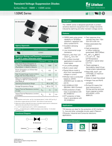 TVS Diodes Transient Voltage Suppressors 1.5SMC440CA 100 pieces 