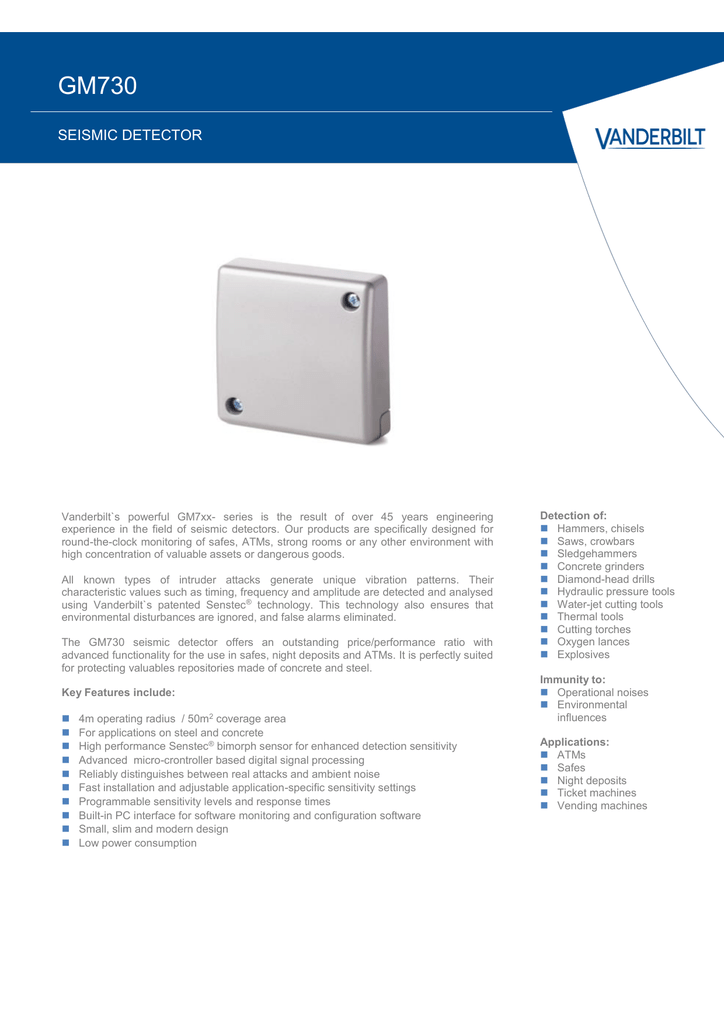 GM730 SEISMIC DETECTOR Manualzz