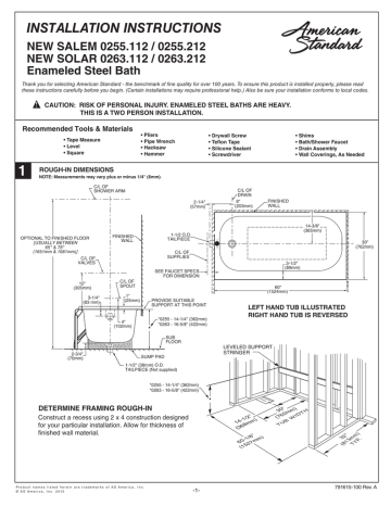 American Standard 0263112.021 New Solar 60 Inch by 30 Inch Integral ...